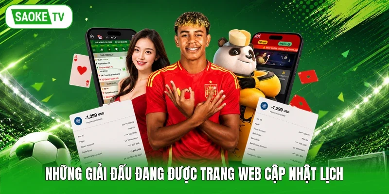 Những giải đấu đang được trang web cập nhật lịch