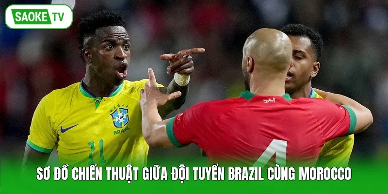 Sơ đồ chiến thuật giữa đội tuyển Brazil cùng Morocco