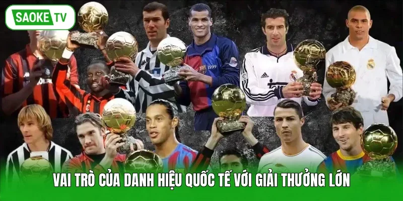 Vai trò của danh hiệu quốc tế với giải thưởng lớn