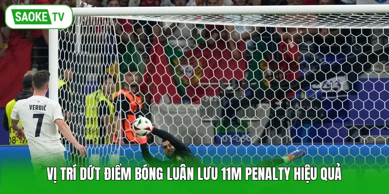 Vị trí dứt điểm bóng luân lưu 11m Penalty hiệu quả